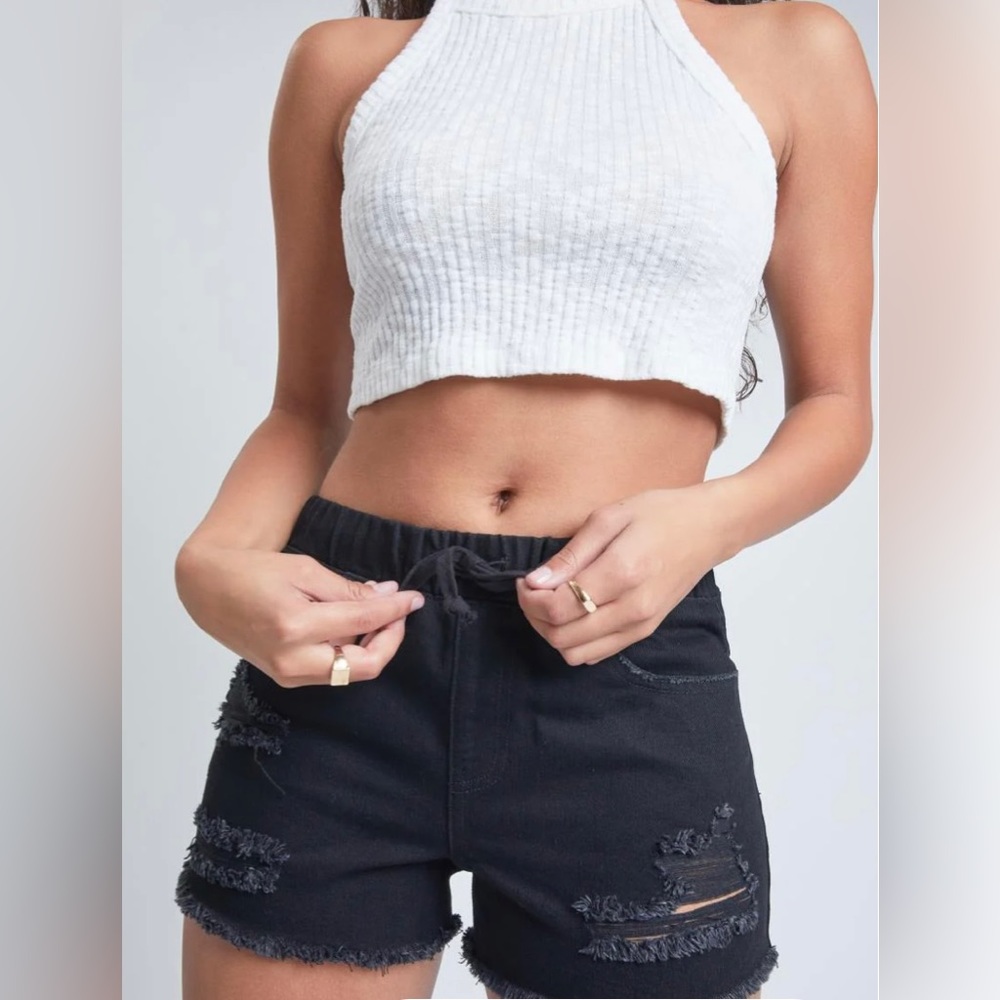 YMI DREAM High-Rise Jean Jogger Shorts 2X
